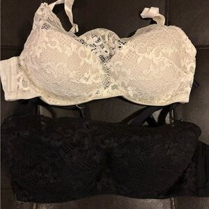 Soma Lace Bra Set - Black and Cream